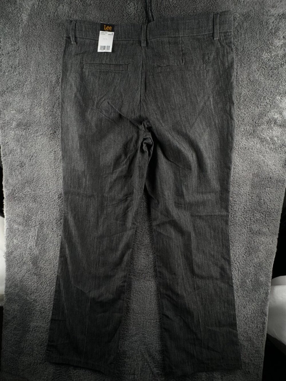 NWT Lee Women Flex Motion Trouser Pant Mid Rise Gray Size 12M Adult Stretch - Picture 11 of 11